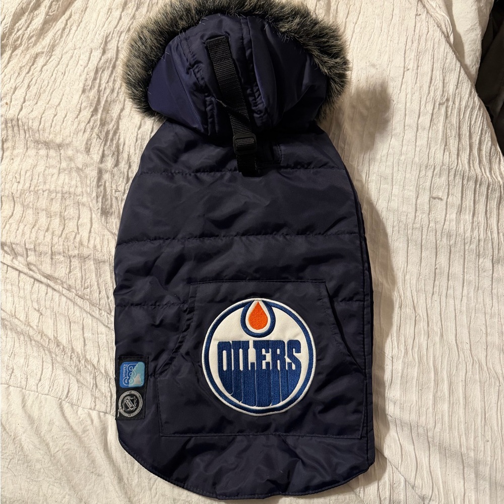 Oilers Puffer Jacket for dogs with Hood